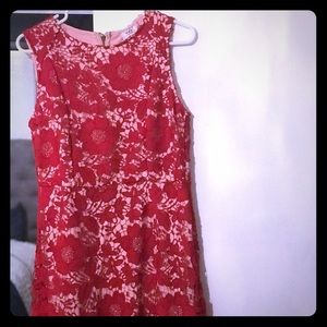 Red lace dress
